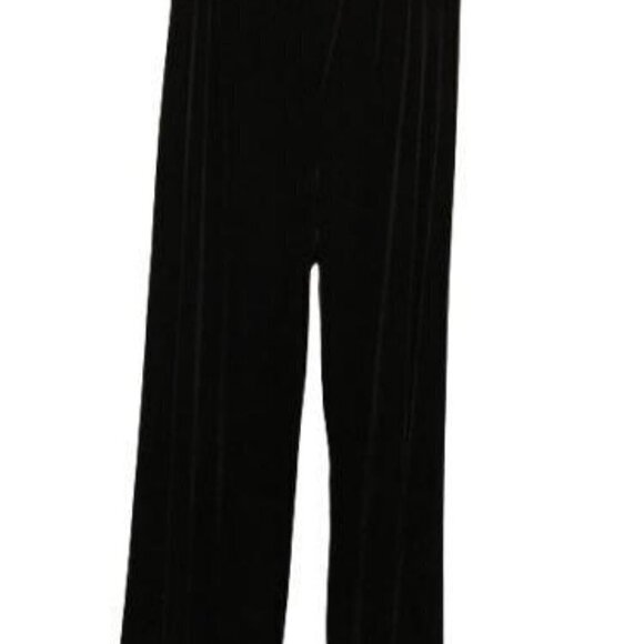 Chicos Velour Solid Black Pull On Track Pants 3466-1 - Picture 1 of 2